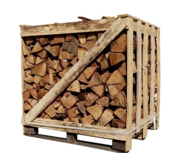 BOIS DE CHAUFFAGE – 50 CM – SEC – MÉLANGE DE BOIS DURS – PALETTE 1 M3 – 1.3 STÈRES