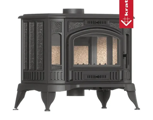 Poêle à bois Kratki Koza K9 Eco 8 kW - Finition Rauchrohranschluss: 130 mm