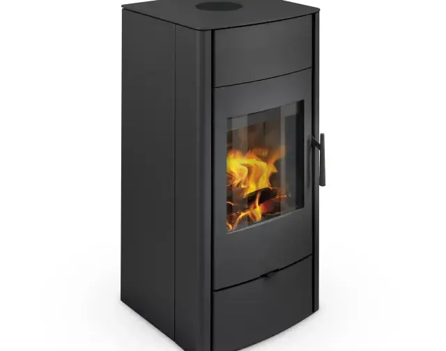 Poêle à bois hydro (raccordable au chauffage central) Nordenger Eskil 03 WT Stahl 10 kW