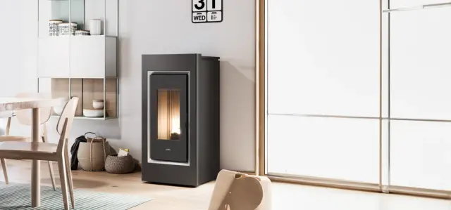Poêle à granulés Cadel Prince 11, 10,5 kW - Finition: Anthrazit-Edelstahl
