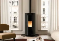 Poêle à granulés Palazzetti Emily TC 9 US 9 kW - Finition : Acier Taubengrau