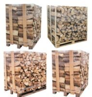 4 – Palettes (2 chêne blanc + 2 Hêtre/Charme) – Bûches de 40 cm